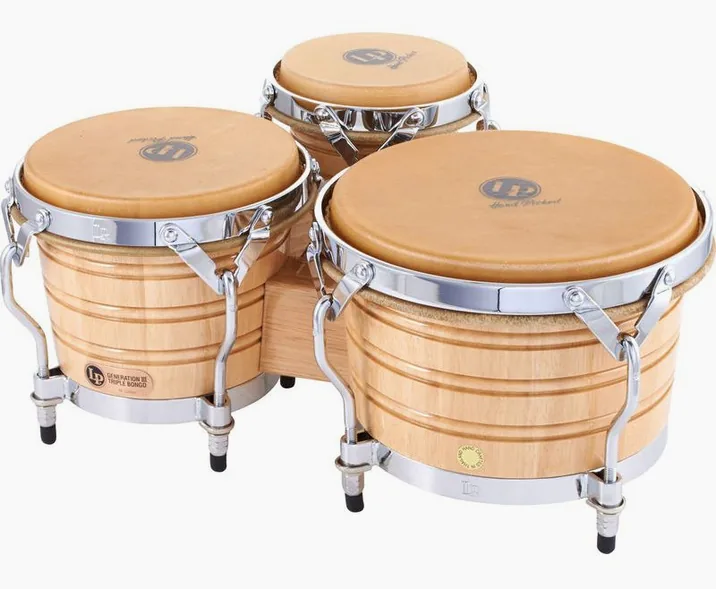 LP 202AW Triple Bongo Set, dettaglio frontale