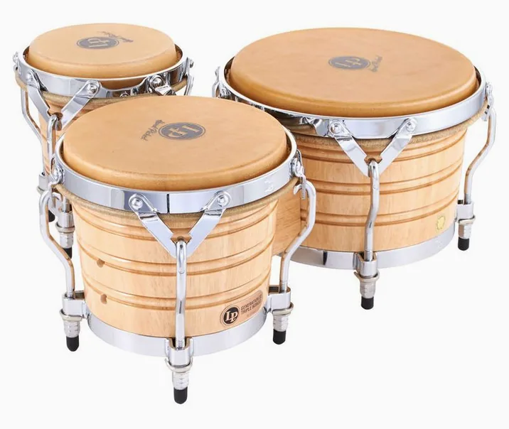LP 202AW Triple Bongo Set, vista di lato, photo 3