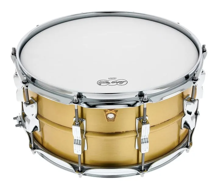 Ludwig 14"x6,5" Acro Brass Snare, vista frontale