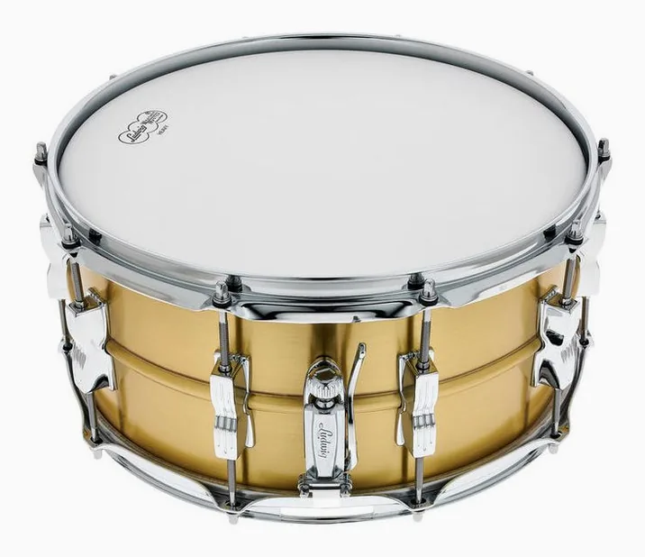 Ludwig 14"x6,5" Acro Brass Snare, vista di lato, photo 2