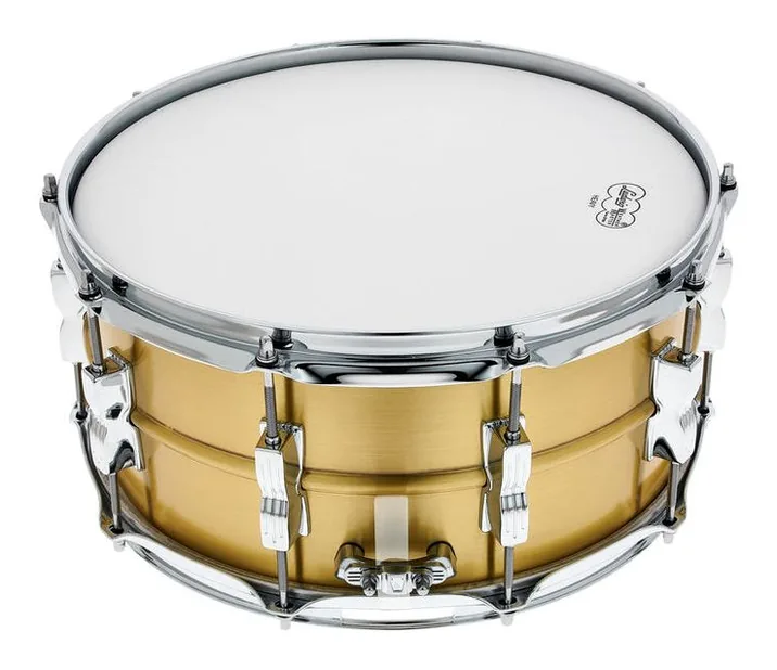 Ludwig 14"x6,5" Acro Brass Snare, su sfondo neutro, photo 3