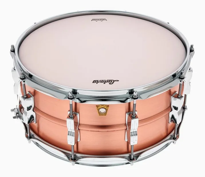 Ludwig 14"x6,5" Acro Copper Snare, dettaglio frontale