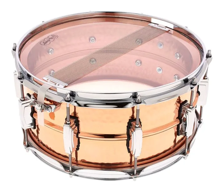 Ludwig 14"x6,5" Hammered Copper Phon., dettaglio ravvicinato, photo 4