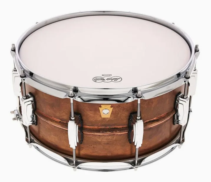 Ludwig 14"x6,5" Raw Copper Phonic, vista frontale