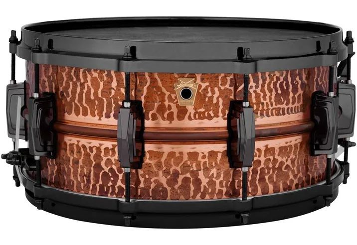 Ludwig 14"x6,5" Raw Ham. Copper Phon., dettaglio frontale