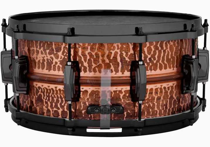 Ludwig 14"x6,5" Raw Ham. Copper Phon., vista di tre quarti, photo 2