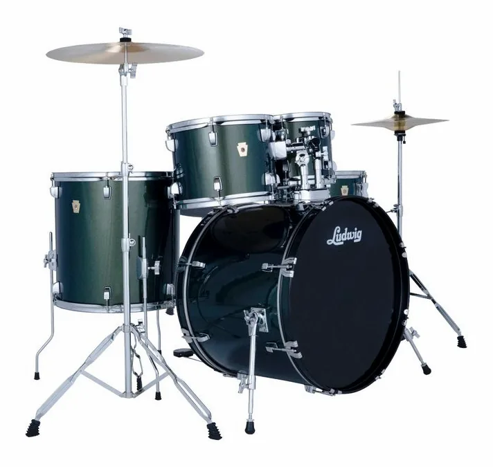 Ludwig Accent Drive 5pc Jade Dust, su sfondo neutro