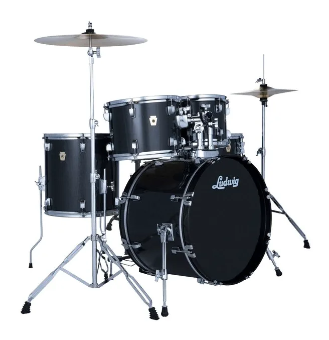 Ludwig Accent Fuse 5pc Moon Dust, di fronte su sfondo neutro