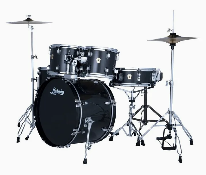 Ludwig Accent Fuse 5pc Moon Dust, vista di tre quarti, photo 2