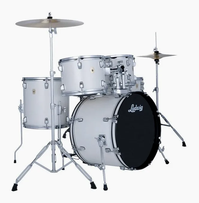Ludwig Accent Fuse 5pc Snow Dust, dettaglio frontale