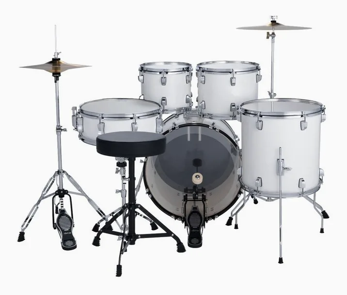 Ludwig Accent Fuse 5pc Snow Dust, vista di tre quarti, photo 3