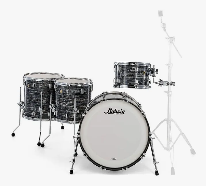 Ludwig Classic Maple 4pcs V. Black Oy, dettaglio ravvicinato, photo 2