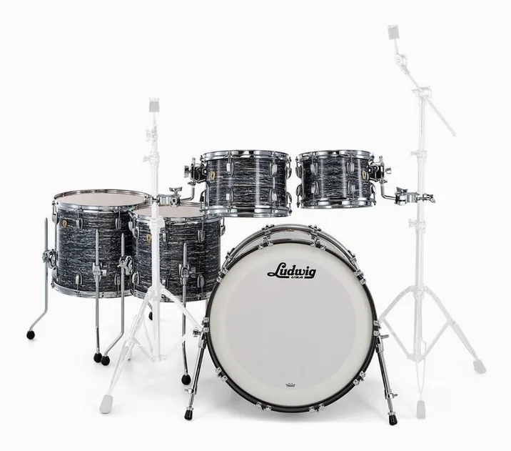 Ludwig Classic Maple 5pcs V. Black Oy, vista di lato, photo 2