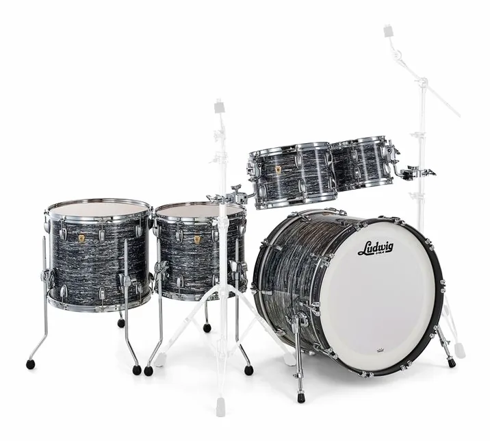 Ludwig Classic Maple 5pcs V. Black Oy, vista di lato, photo 3