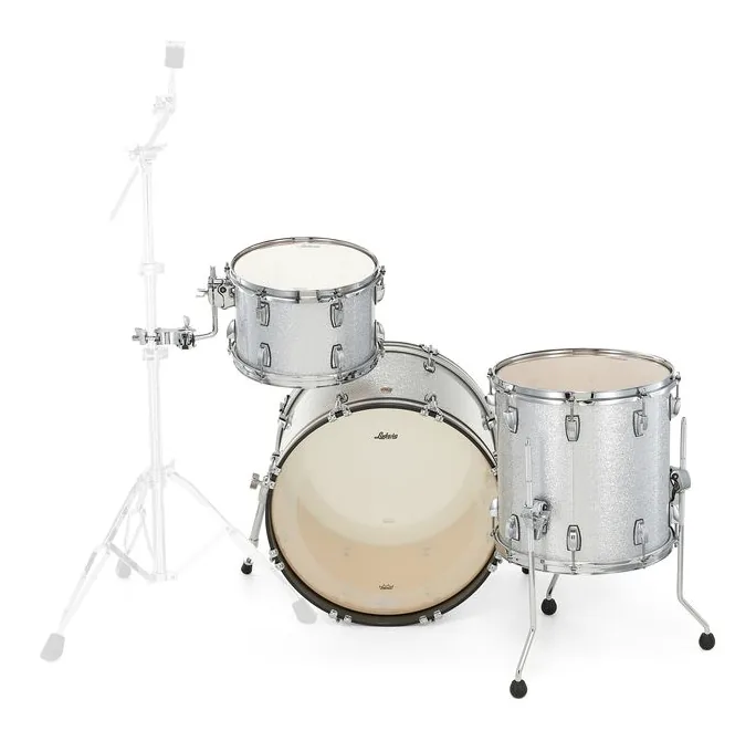 Ludwig Classic Maple Downbeat Silver, vista di tre quarti, photo 4