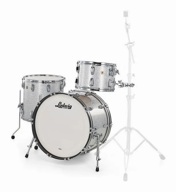 Ludwig Classic Maple Fab 22 Silver S., su sfondo neutro
