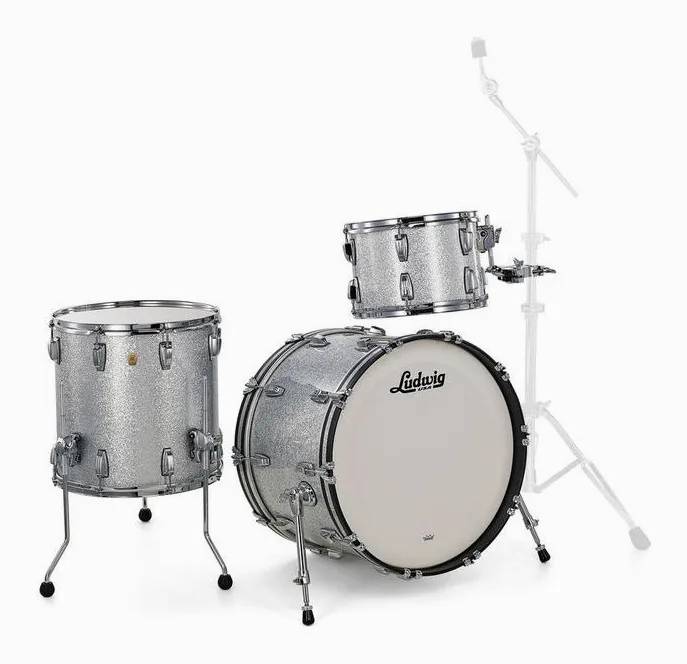 Ludwig Classic Maple Fab 22 Silver S., su sfondo neutro, photo 3