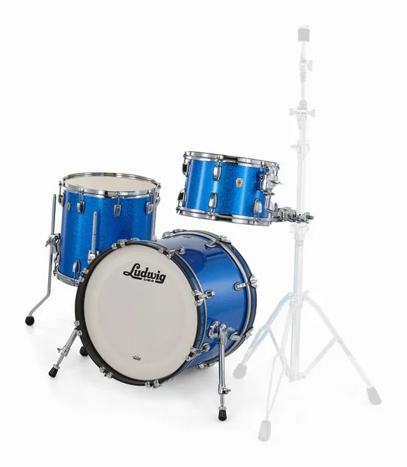 Ludwig Classic Maple Jazz. Blue Sp., dettaglio frontale