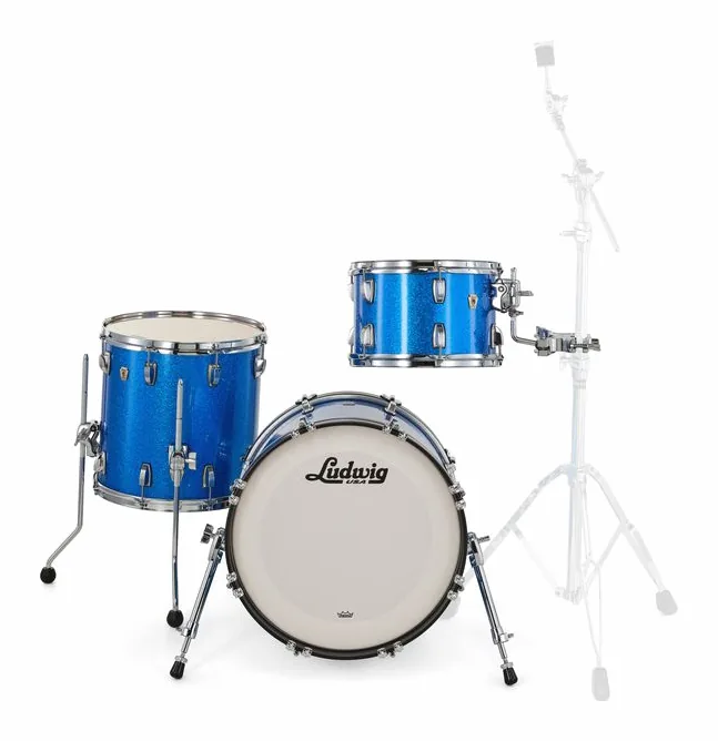 Ludwig Classic Maple Jazz. Blue Sp., vista di tre quarti, photo 2