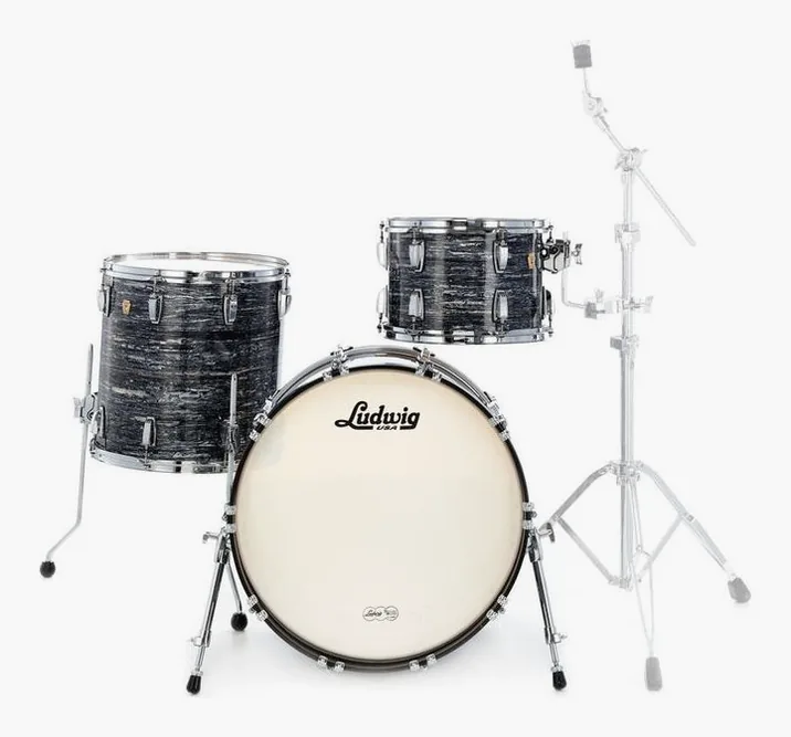Ludwig Classic Maple Rock Black Oy., vista frontale, photo 2