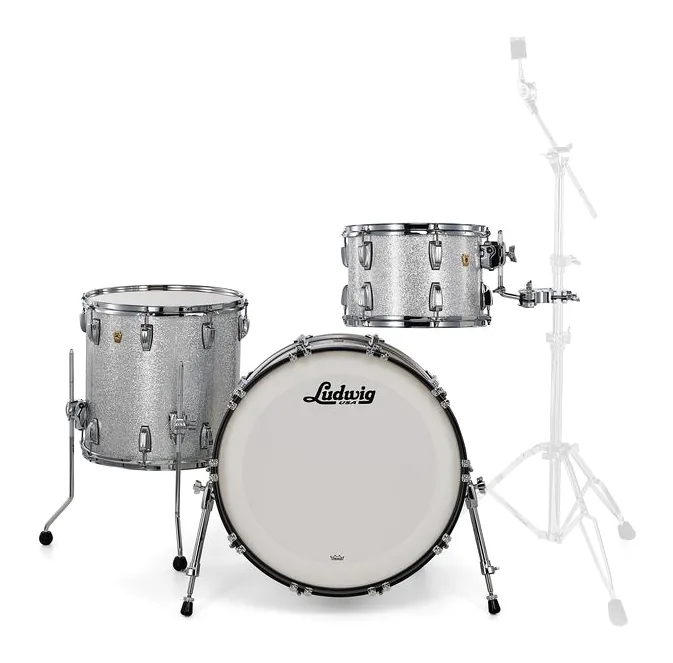 Ludwig Classic Maple Rock Silver Sp., dettaglio frontale