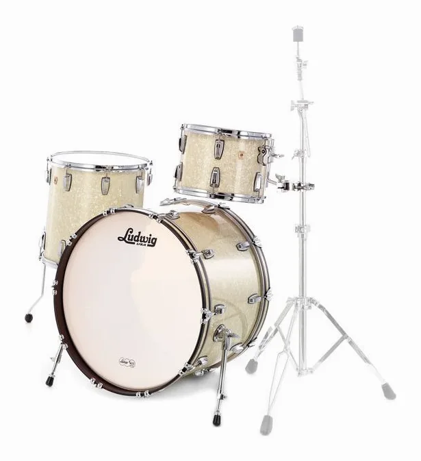 Ludwig Classic Maple Rock Vintage Wh., vista frontale