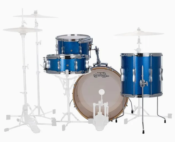 Ludwig Continental Club 22" Blue Spkl, su sfondo neutro, photo 3