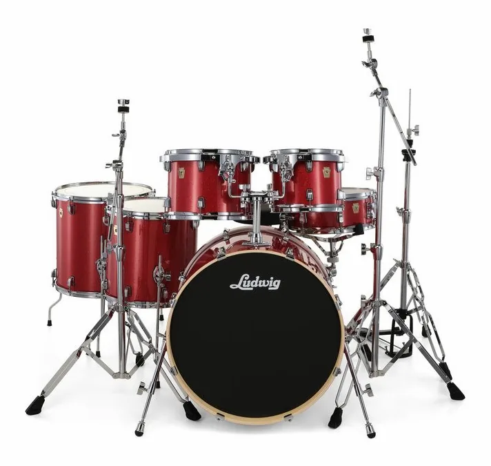Ludwig Evolution 22" 6pc Crimson Spkl, su sfondo neutro, photo 2