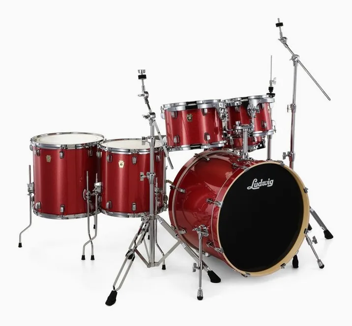 Ludwig Evolution 22" 6pc Crimson Spkl, vista dall'alto, photo 3