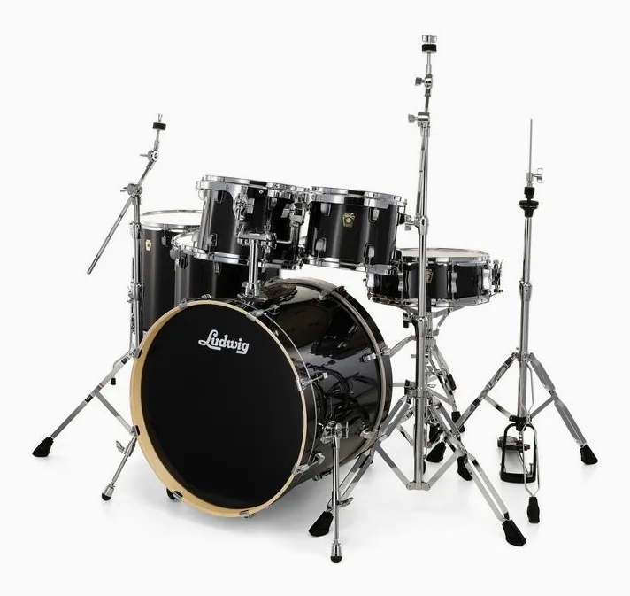 Ludwig Evolution 22" 6pc Moon Dust, su sfondo neutro