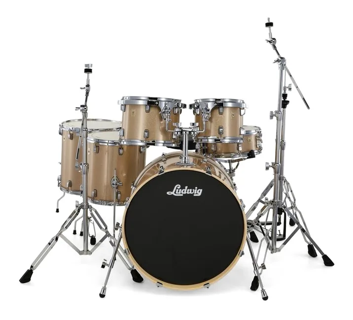 Ludwig Evolution 22" 6pc Prosec. Spkl, vista di tre quarti, photo 2