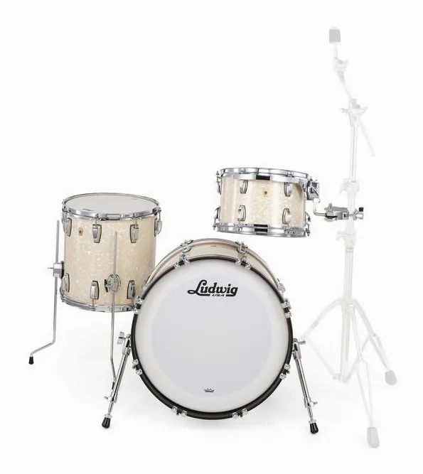 Ludwig Legacy Mahog. Downb. V.White, vista frontale, photo 2