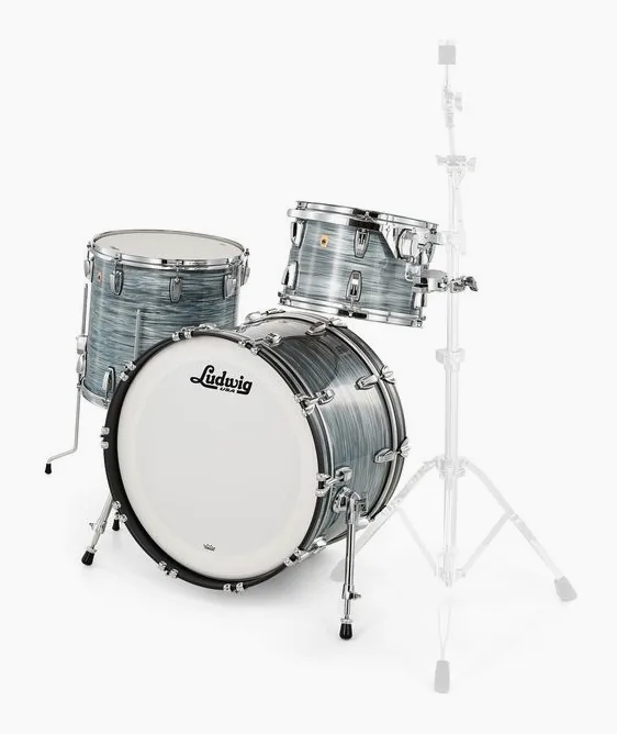 Ludwig Legacy Mahogany Fab Blue Oyst., dettaglio frontale