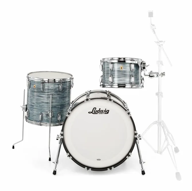Ludwig Legacy Mahogany Fab Blue Oyst., vista di tre quarti, photo 2