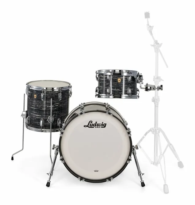 Ludwig Legacy Maple Downbeat Black Oy, vista di tre quarti, photo 2