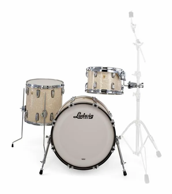 Ludwig Legacy Maple Downbeat V.White, vista di lato, photo 2