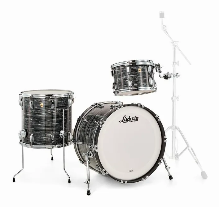 Ludwig Legacy Maple Fab Black Oyster, vista frontale, photo 3
