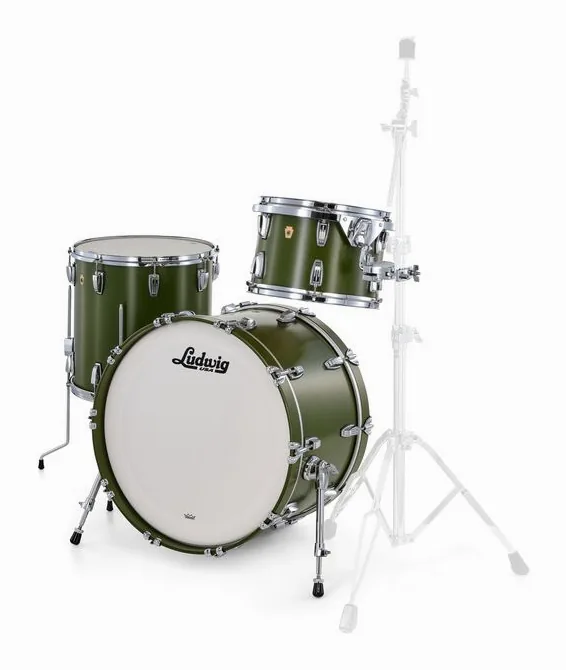 Ludwig Legacy Maple Fab Herit. Green, dettaglio frontale