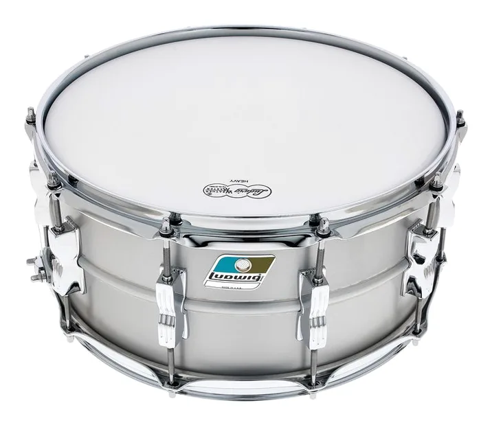 Ludwig LM405C 14"x6,5" Acrolite Snare, di fronte su sfondo neutro