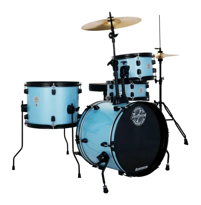 Ludwig Pocket Kit - Cryst. Blue Sprkl, vista di tre quarti, photo 2