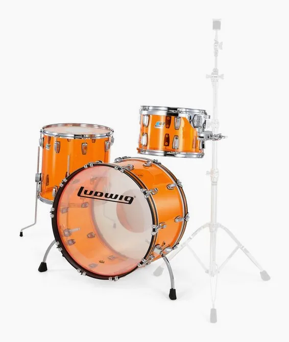 Ludwig Vistalite FAB Set Amber, dettaglio frontale