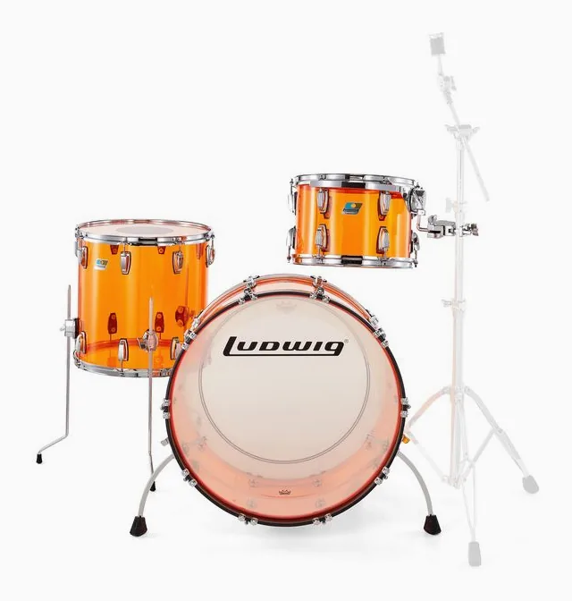 Ludwig Vistalite ProBeat Set Amber, vista frontale, photo 2