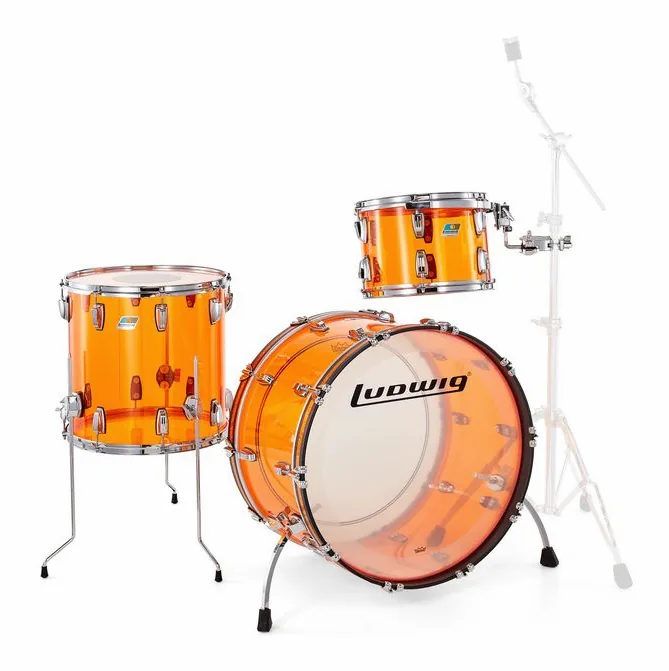 Ludwig Vistalite ProBeat Set Amber, su sfondo neutro, photo 3