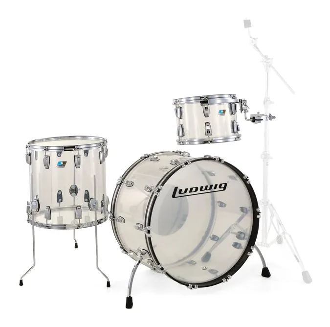 Ludwig Vistalite ProBeat Set Clear, vista di lato, photo 3