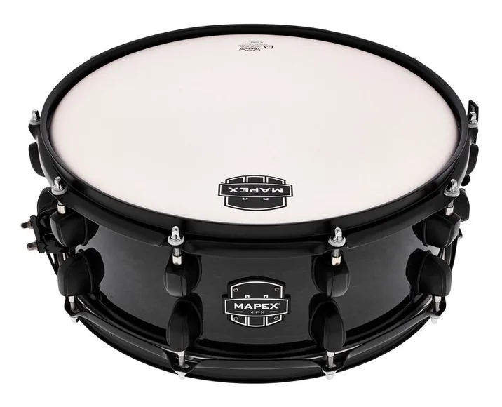 Mapex 14"x5,5" MPX Hybrid Snare BMB, di fronte su sfondo neutro