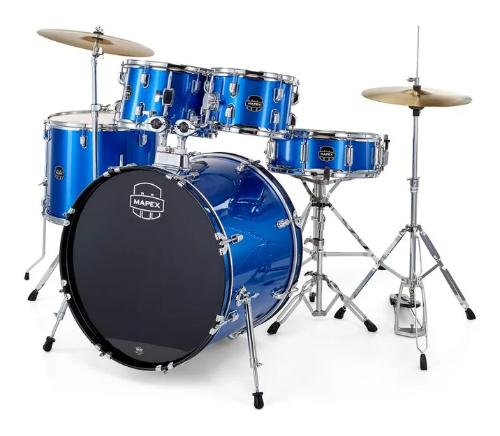 Mapex Comet Stage Indigo Blue #IB, di fronte su sfondo neutro