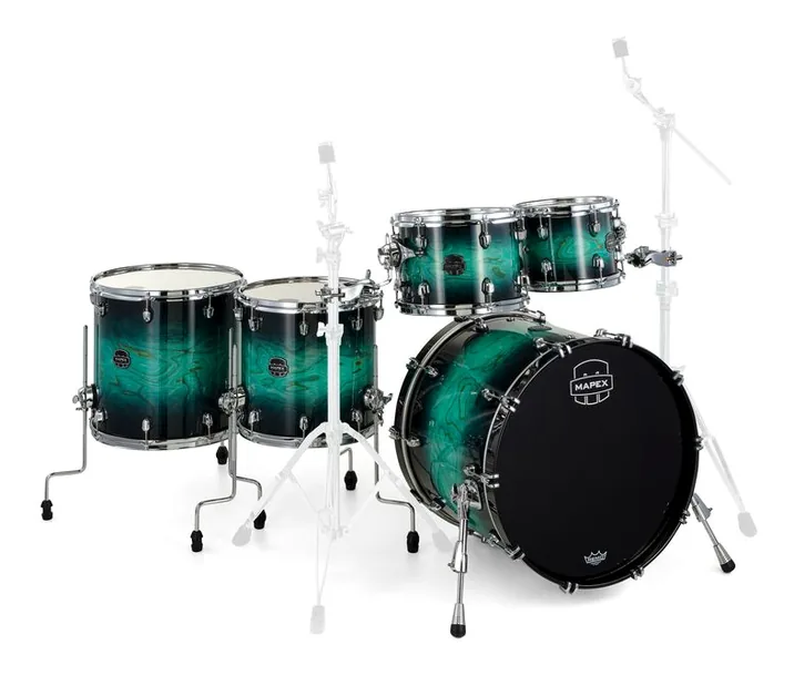 Mapex Saturn VI Stage+ Marine Teal, vista frontale, photo 3