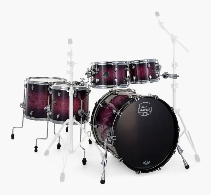 Mapex Saturn VI Stage+ Royal Purple, su sfondo neutro, photo 3
