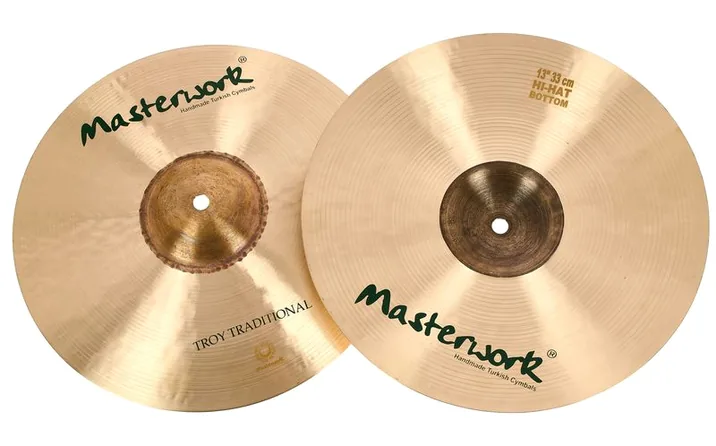 Masterwork 13" Troy Traditional Hi-Hat, vista di tre quarti, photo 3