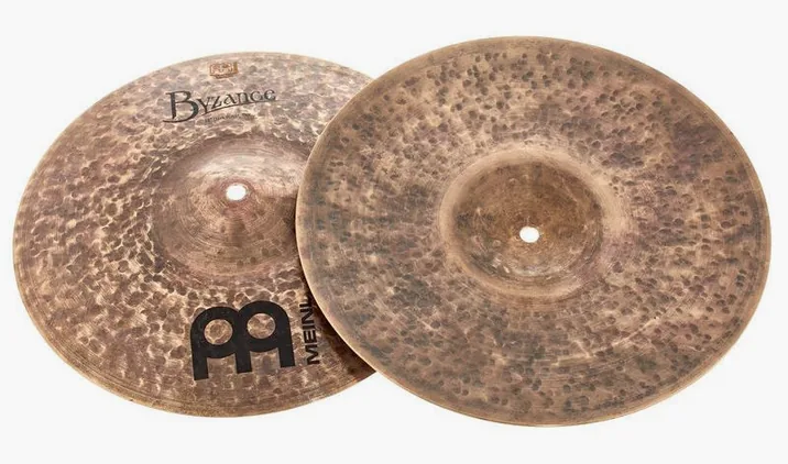Meinl 13" Byzance Dark Hi-Hat, vista di tre quarti, photo 3